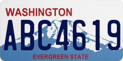 WA license plate ABC4619