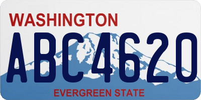 WA license plate ABC4620