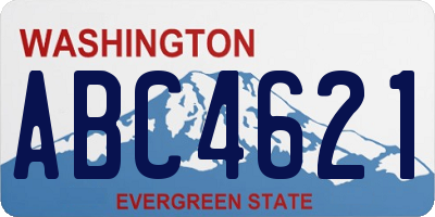 WA license plate ABC4621