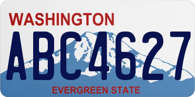 WA license plate ABC4627