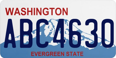 WA license plate ABC4630