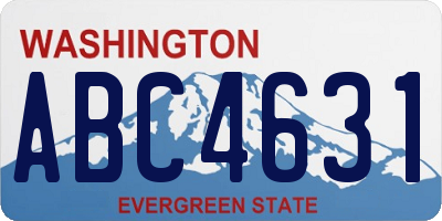 WA license plate ABC4631
