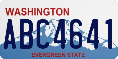 WA license plate ABC4641