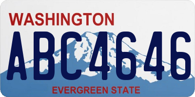 WA license plate ABC4646