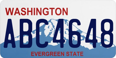 WA license plate ABC4648