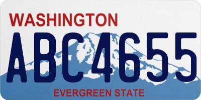 WA license plate ABC4655