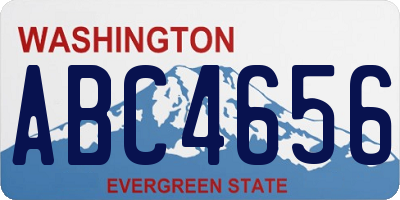 WA license plate ABC4656