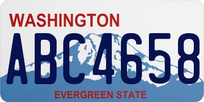 WA license plate ABC4658