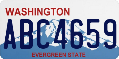 WA license plate ABC4659