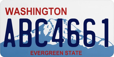 WA license plate ABC4661