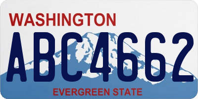 WA license plate ABC4662