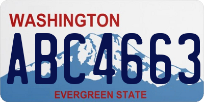 WA license plate ABC4663