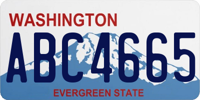 WA license plate ABC4665