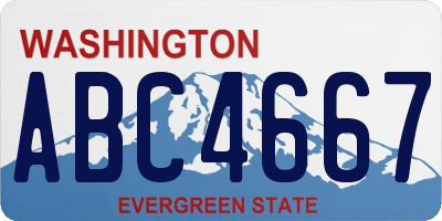 WA license plate ABC4667
