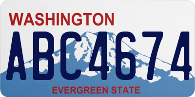 WA license plate ABC4674