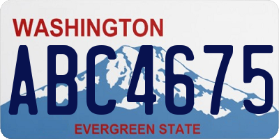 WA license plate ABC4675