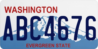 WA license plate ABC4676
