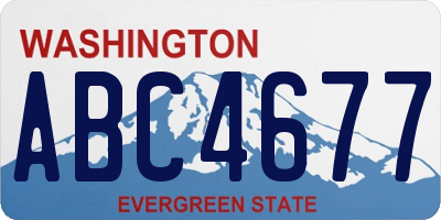 WA license plate ABC4677