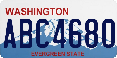 WA license plate ABC4680