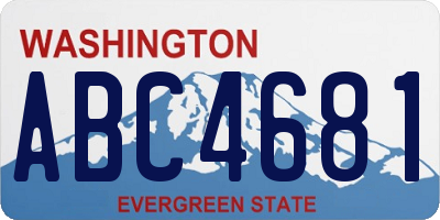WA license plate ABC4681