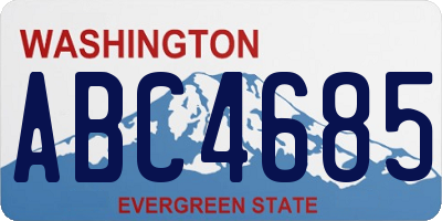 WA license plate ABC4685