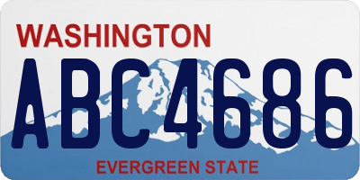 WA license plate ABC4686