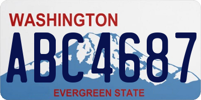 WA license plate ABC4687