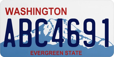 WA license plate ABC4691