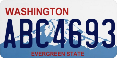 WA license plate ABC4693