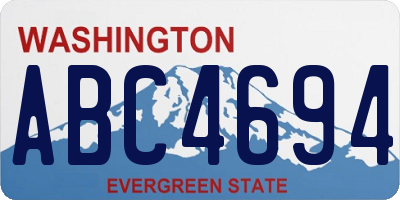 WA license plate ABC4694