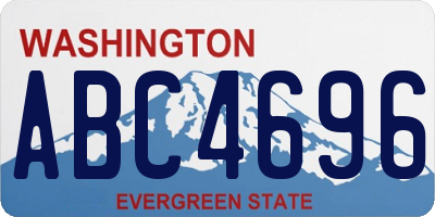 WA license plate ABC4696