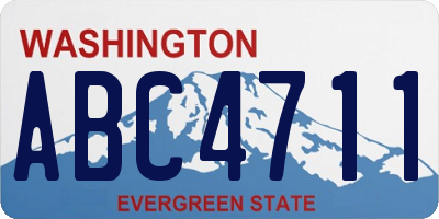 WA license plate ABC4711