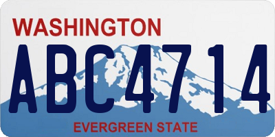 WA license plate ABC4714
