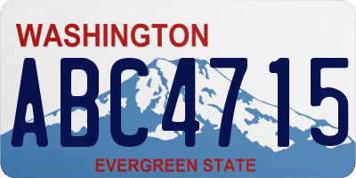 WA license plate ABC4715