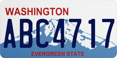 WA license plate ABC4717