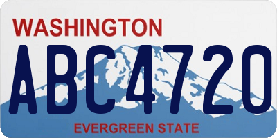 WA license plate ABC4720