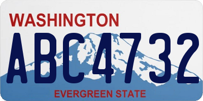 WA license plate ABC4732