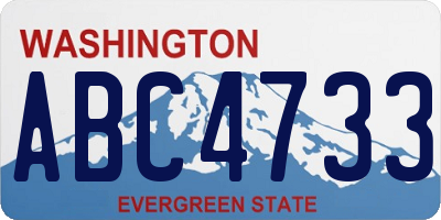 WA license plate ABC4733
