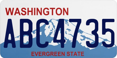 WA license plate ABC4735