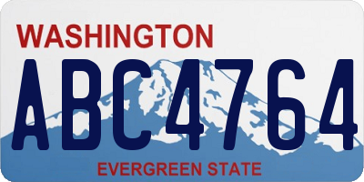 WA license plate ABC4764