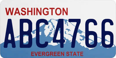 WA license plate ABC4766