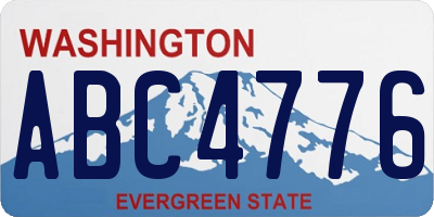WA license plate ABC4776