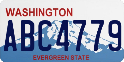 WA license plate ABC4779