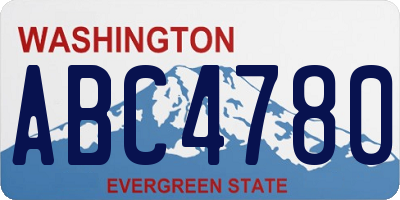 WA license plate ABC4780
