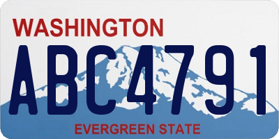 WA license plate ABC4791
