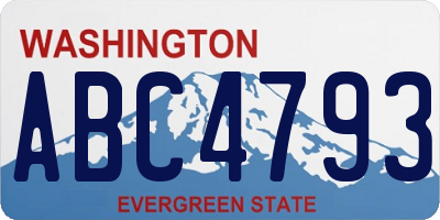 WA license plate ABC4793