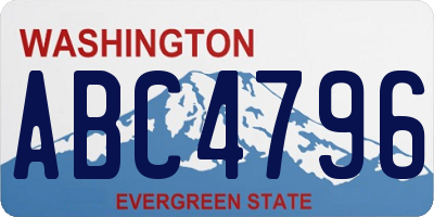 WA license plate ABC4796