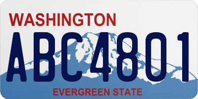 WA license plate ABC4801