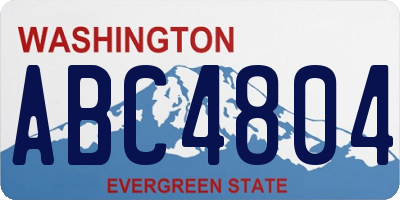 WA license plate ABC4804