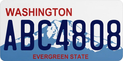 WA license plate ABC4808